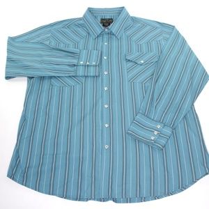 High Noon Western Pearl Snap Striped Shirt
